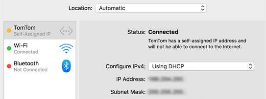 macOS network settings