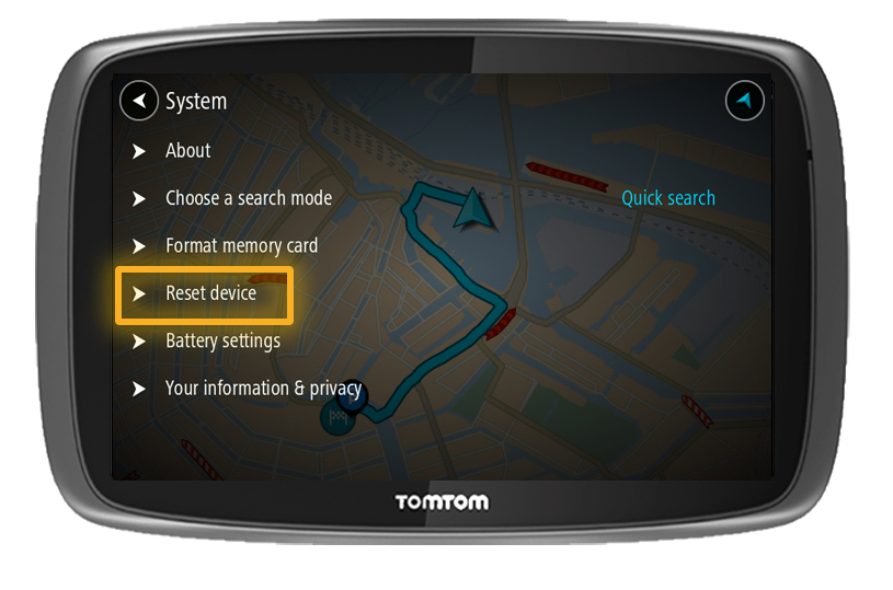 Réinitialiser 2025 montre tomtom